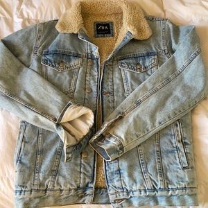 Zara Men’s Sherpa Linning Jean Jacket